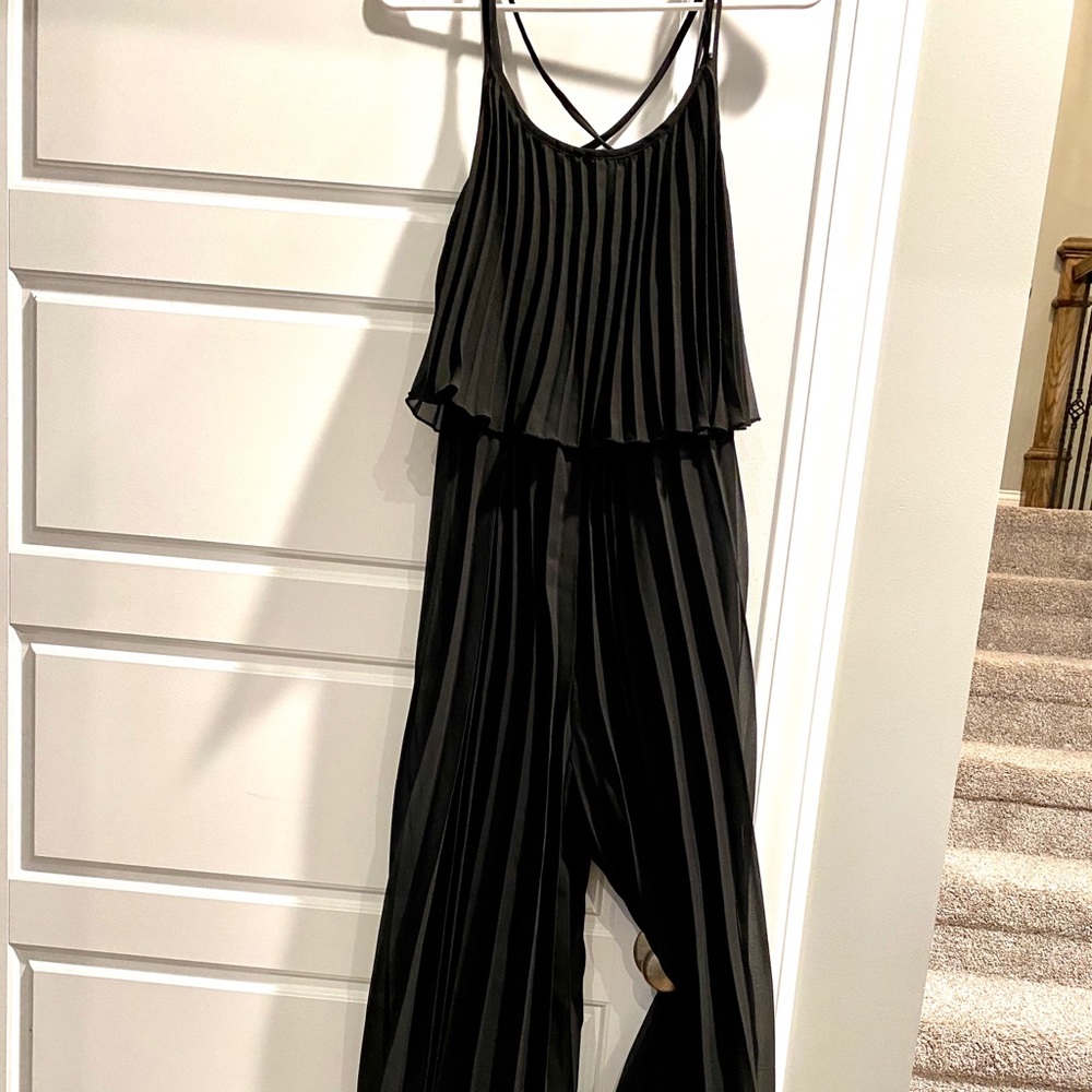 Black Pleated Jumpsuit